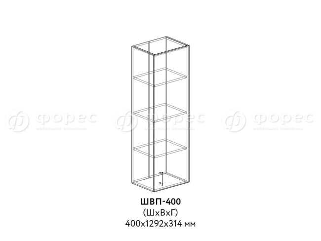 Кухня ТЕХНО (КСЕНИЯ)  ШВП 400 фасад Ф401