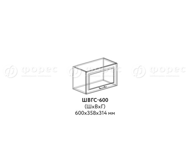 Кухня ТЕХНО (КСЕНИЯ)  ШВГС 600 фасад Ф102С (Ф86)