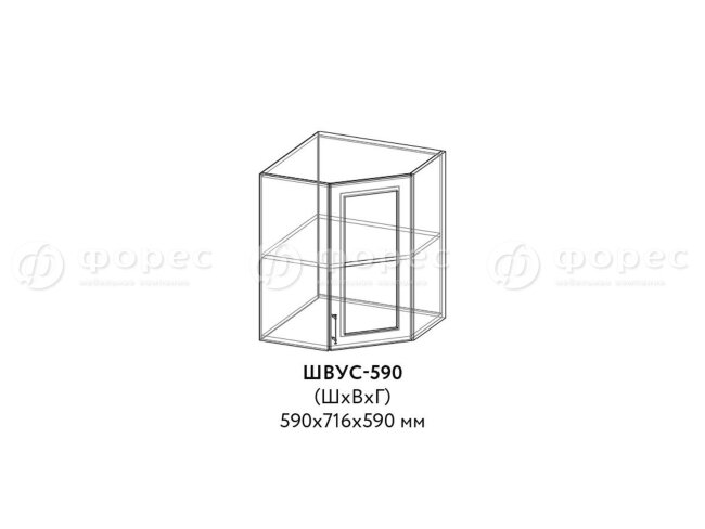  Кухня ТЕХНО (КСЕНИЯ) ШВУС 600 фасад Ф205С (Ф97)