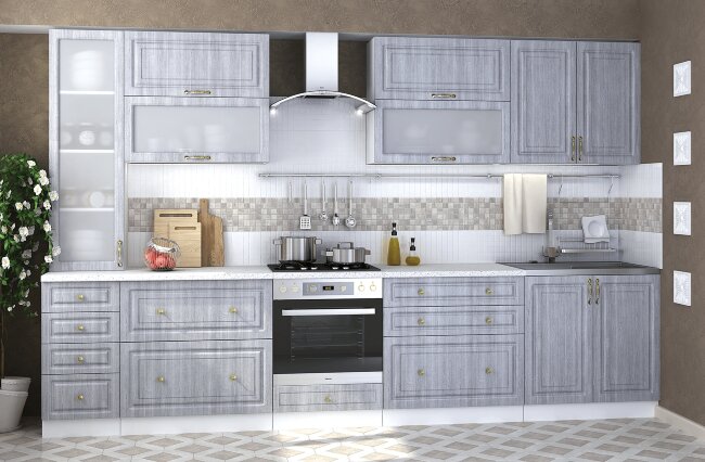 ШН3Я 400 Кухня КВАДРО (Юлия) МДФ фасад Ф334 (Ф23)