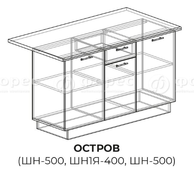 Кухня РИО ШВГ 500 фасад Ф101  (Ф83)