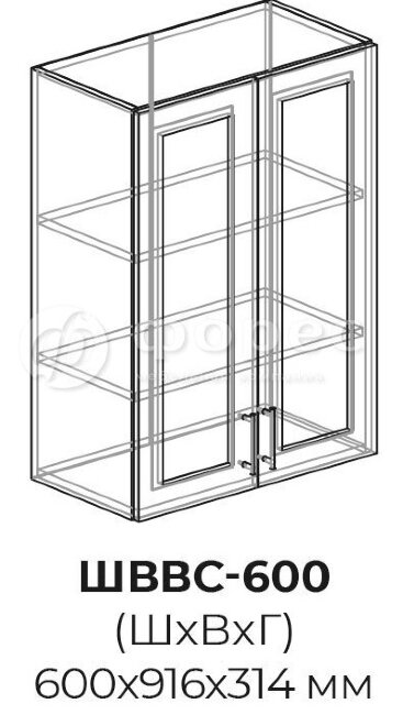 Кухня РИО ШВГ 500 фасад Ф101  (Ф83)