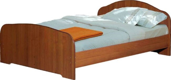Кровать ЛДСП № 1  2050х1670хВ700  Спальное место 1600*2000 дуб беленый, ясень шимо темный, итальянский орех